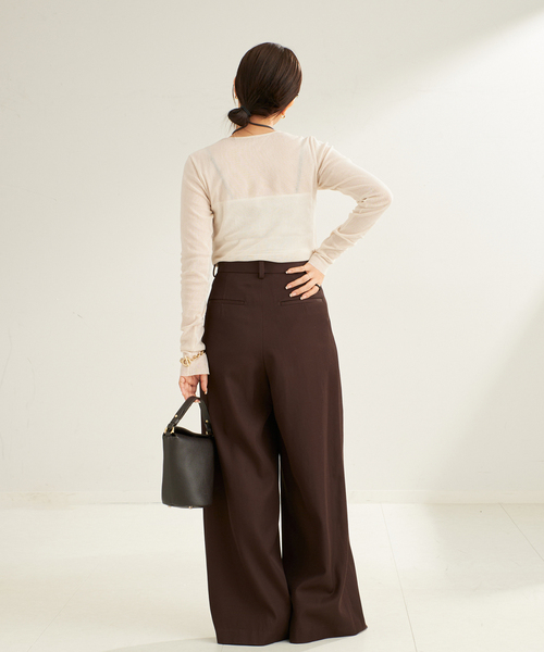 追加》Mesh Sheer ロンT 3（Tシャツ/カットソー）｜Plage