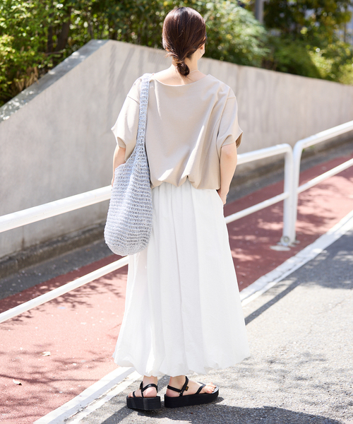 SLOBE IENA(スローブイエナ)の「《WEB限定/追加2》バルーンイージースカート(スカート・レディース・ネイビー/ホワイト・FREE)」の5枚目の写真