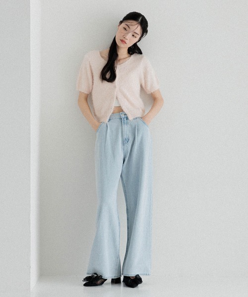 Heather（ヘザー）の「2WAYシャギーカーディガン（半袖）　452634（カーディガン/ボレロ・レディース・オフホワイト/ブルー/ピンク/レッド・FREE）」の17枚目の写真