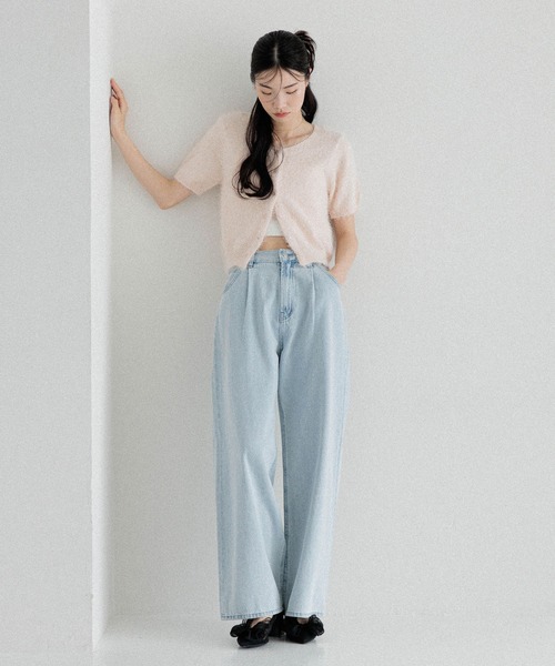 Heather（ヘザー）の「2WAYシャギーカーディガン（半袖）　452634（カーディガン/ボレロ・レディース・オフホワイト/ブルー/ピンク/レッド・FREE）」の18枚目の写真