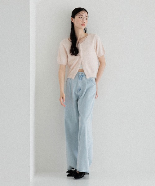 Heather（ヘザー）の「2WAYシャギーカーディガン（半袖）　452634（カーディガン/ボレロ・レディース・オフホワイト/ブルー/ピンク/レッド・FREE）」の20枚目の写真