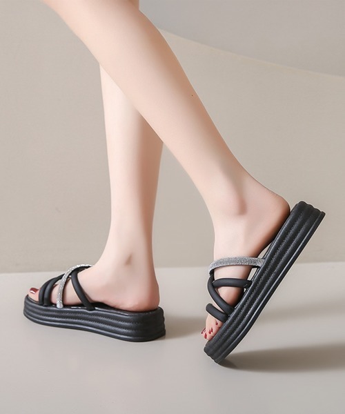 Miniministore（ミニミニストア）の「ストラップサンダル レディース 厚底 夏（サンダル・レディース・ブラック/アイボリー・22.5cm/23.0cm/23.5cm/24.0cm/24.5cm/25.0cm）」の6枚目の写真