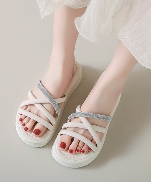 Miniministore（ミニミニストア）の「ストラップサンダル レディース 厚底 夏（サンダル・レディース・ブラック/アイボリー・22.5cm/23.0cm/23.5cm/24.0cm/24.5cm/25.0cm）」の8枚目の写真