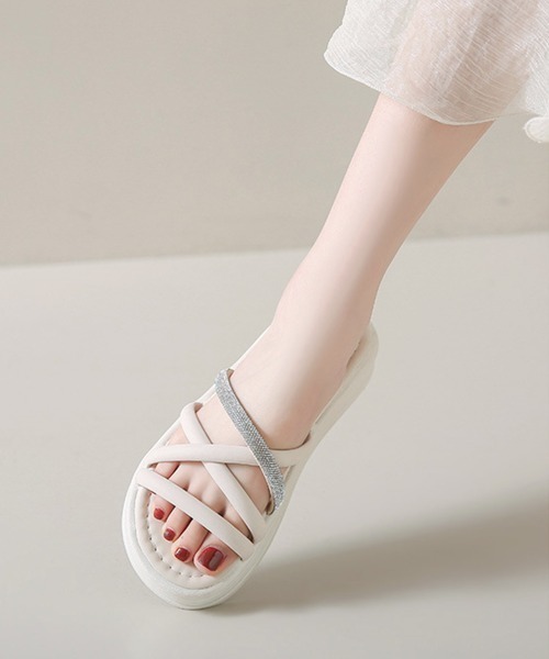Miniministore（ミニミニストア）の「ストラップサンダル レディース 厚底 夏（サンダル・レディース・ブラック/アイボリー・22.5cm/23.0cm/23.5cm/24.0cm/24.5cm/25.0cm）」の10枚目の写真