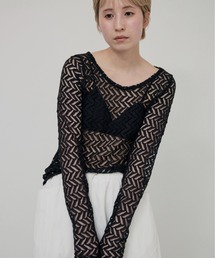 lit（リット）の「Lace Jacquard Tops（シャツ/ブラウス・レディース）」