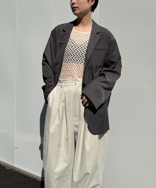 lit（リット）の「Lace Jacquard Tops（シャツ/ブラウス・レディース・ブラック/アイボリー・FREE）」の21枚目の写真