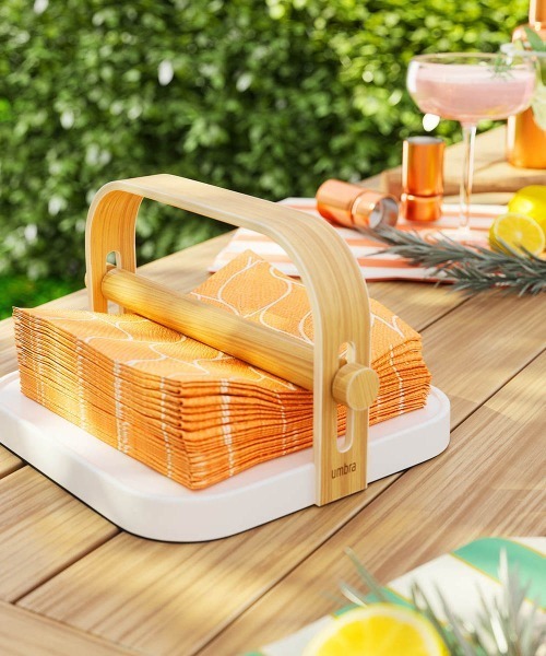 entre square（アントレスクエアー）の「UMBRA/ベルウッド ナプキンホルダー ホワイト/ナチュラル（キッチン収納・レディース・ホワイト・ONE SIZE）」の15枚目の写真