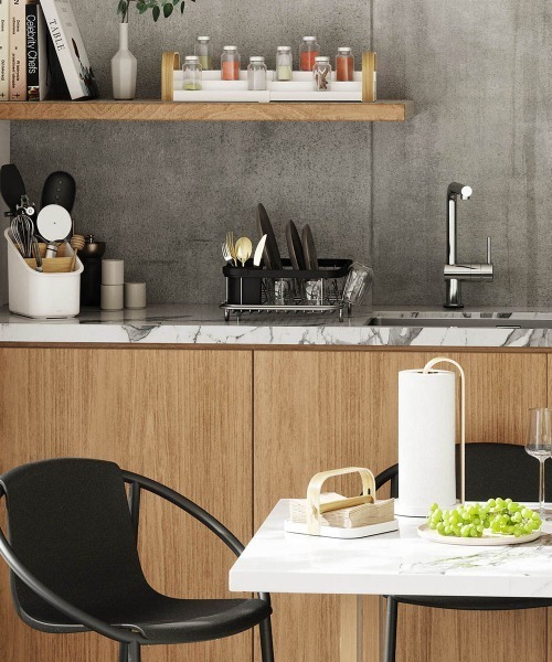 entre square（アントレスクエアー）の「UMBRA/ベルウッド ナプキンホルダー ホワイト/ナチュラル（キッチン収納・レディース・ホワイト・ONE SIZE）」の18枚目の写真