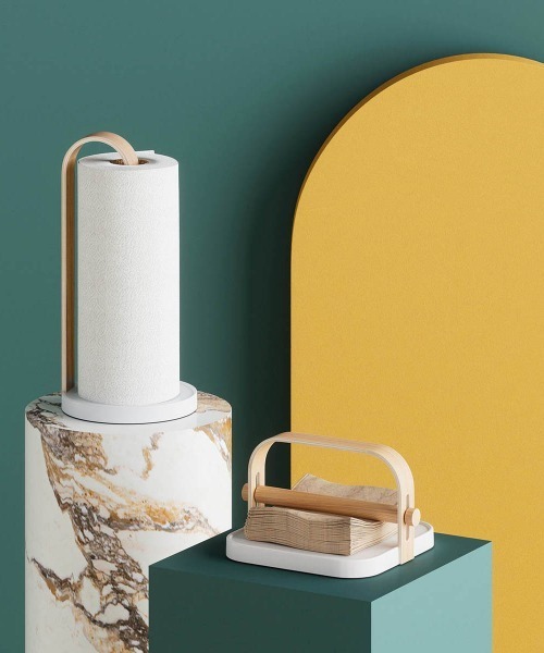 entre square（アントレスクエアー）の「UMBRA/ベルウッド ナプキンホルダー ホワイト/ナチュラル（キッチン収納・レディース・ホワイト・ONE SIZE）」の22枚目の写真