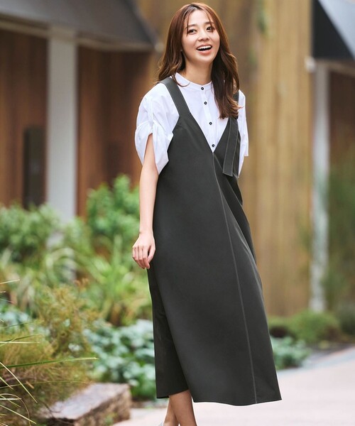 CAST:(キャストコロン)の「雨の日ジャンスカワンピース(ワンピース・レディース・グリーン系その他7/ネイビー/ブルー系その他4・S/M)」の4枚目の写真