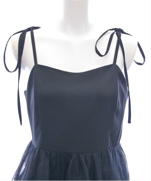 clear（クリア）の「【低身長サイズ有】チュールティアードキャミワンピース[バレエコア ガーリー フェミン 大人]≪2025SS新作≫（ワンピース・レディース・アイボリー/ブラック・F/XS）」の11枚目の写真