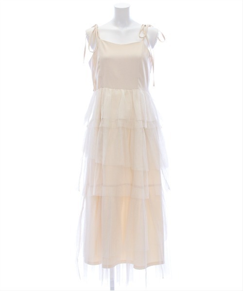 clear（クリア）の「【低身長サイズ有】チュールティアードキャミワンピース[バレエコア ガーリー フェミン 大人]≪2025SS新作≫（ワンピース・レディース・アイボリー/ブラック・F/XS）」の17枚目の写真