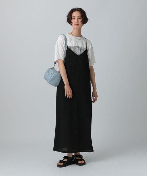 LEPSIM（レプシィム）の「フェイクレザーシリンダーバッグ　451459（ショルダーバッグ・レディース・ブラック/サックスブルー/アイボリー・ONE SIZE）」の7枚目の写真