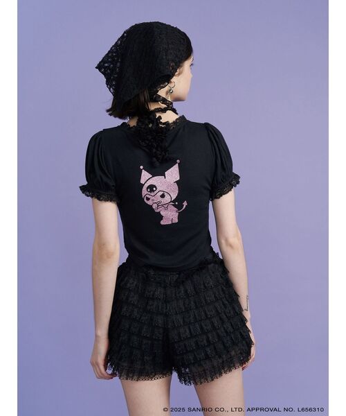 jouetie（ジュエティ）の「【メロクロコラボ】KUROMIフリルチョーカーリボントップス（Tシャツ/カットソー・レディース・ブラック/ブルー・MEDIUM）」の19枚目の写真