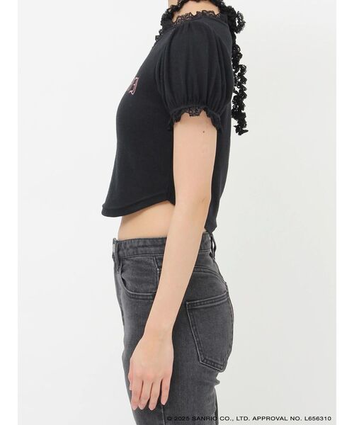 jouetie（ジュエティ）の「【メロクロコラボ】KUROMIフリルチョーカーリボントップス（Tシャツ/カットソー・レディース・ブラック/ブルー・MEDIUM）」の9枚目の写真