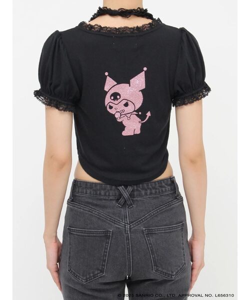 jouetie（ジュエティ）の「【メロクロコラボ】KUROMIフリルチョーカーリボントップス（Tシャツ/カットソー・レディース・ブラック/ブルー・MEDIUM）」の10枚目の写真