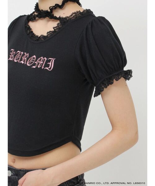 jouetie（ジュエティ）の「【メロクロコラボ】KUROMIフリルチョーカーリボントップス（Tシャツ/カットソー・レディース・ブラック/ブルー・MEDIUM）」の12枚目の写真