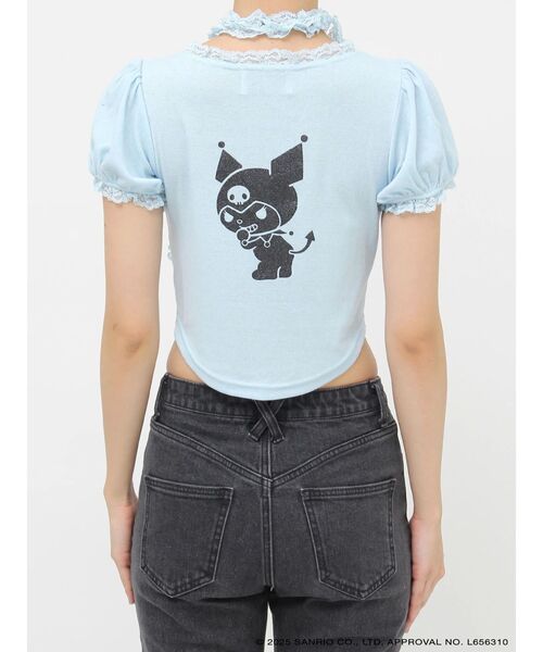 jouetie（ジュエティ）の「【メロクロコラボ】KUROMIフリルチョーカーリボントップス（Tシャツ/カットソー・レディース・ブラック/ブルー・MEDIUM）」の15枚目の写真