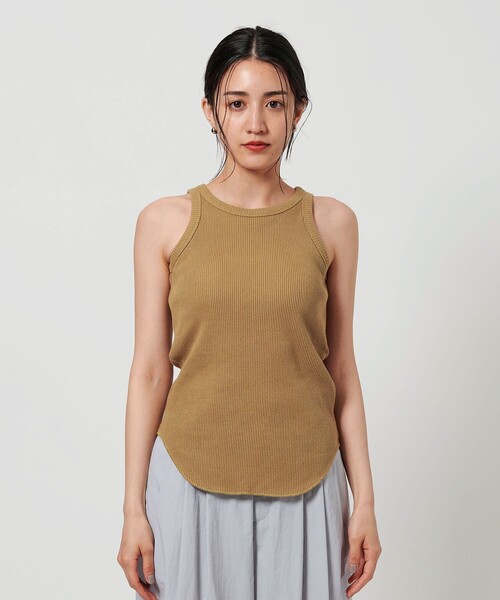 BEAUTY&YOUTH UNITED ARROWS（ビューティーアンドユースユナイテッドアローズ）の「リブ アメリカンスリーブ タンクトップ（タンクトップ・レディース・オフホワイト/ダークグレー/ベージュ・FREE）」の13枚目の写真