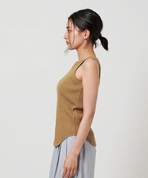 BEAUTY&YOUTH UNITED ARROWS（ビューティーアンドユースユナイテッドアローズ）の「リブ アメリカンスリーブ タンクトップ（タンクトップ・レディース・オフホワイト/ダークグレー/ベージュ・FREE）」の14枚目の写真