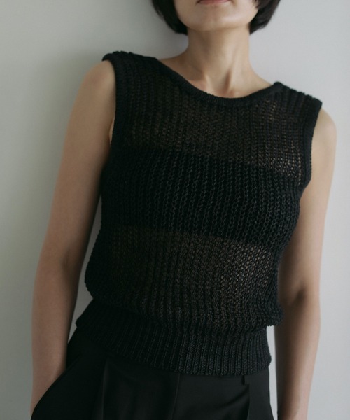 トップス anuke Paperyarn Knit Tanktop セール】Paperyarn Knit Tanktop（タンクトップ）｜anuke
