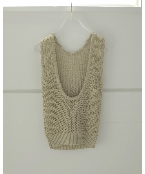 UNOF knit tank top ふじあみ　タンクトップ Metallic Knit Tanktop（タンクトップ）｜anuke（アンヌーク）の