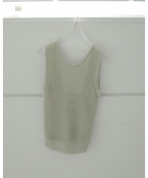 anuke(アンヌーク)の「Paperyarn Knit Tanktop(タンクトップ・レディース・ミント/ブラック/ナチュラル・FREE)」の13枚目の写真
