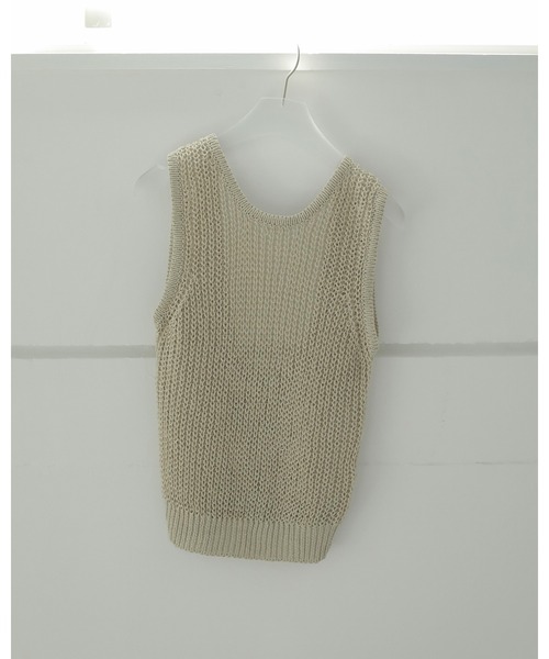 UNOF knit tank top ふじあみ　タンクトップ SALE】Knit Tank Top