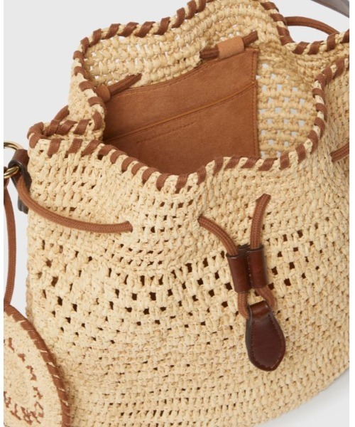 【Stella McCartney】ファラベラ ラフィア バケットバッグ Falabella Raffia Crochet Bucket Bag / ファラベラ ラフィア
