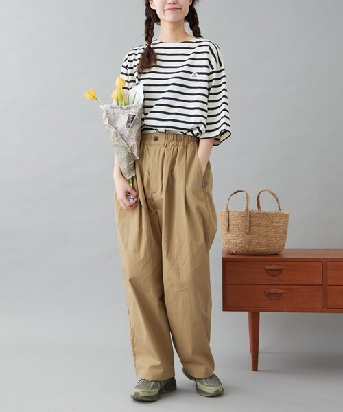 GEVACO（ゲバコ）の「【GEVACO】ボートネック半袖ボーダーTEE（Tシャツ/カットソー・レディース・アイボリー/ブラック/ネイビー・MEDIUM/LARGE）」の16枚目の写真