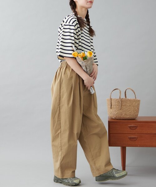 GEVACO（ゲバコ）の「【GEVACO】ボートネック半袖ボーダーTEE（Tシャツ/カットソー・レディース・アイボリー/ブラック/ネイビー・MEDIUM/LARGE）」の17枚目の写真