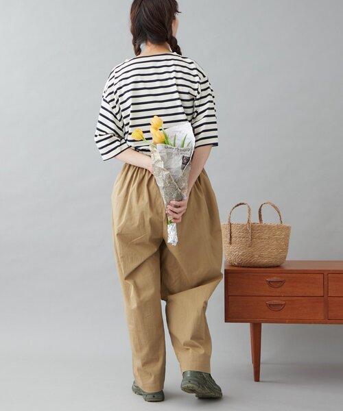 GEVACO（ゲバコ）の「【GEVACO】ボートネック半袖ボーダーTEE（Tシャツ/カットソー・レディース・アイボリー/ブラック/ネイビー・MEDIUM/LARGE）」の18枚目の写真