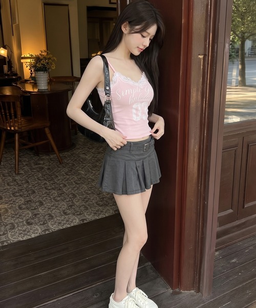HOOK(フック)の「【HOOK】for girls レーススポーティロゴキャミソール (SS)(キャミソール・レディース・ブラック/ピンク/ホワイト・MEDIUM/SMALL)」の20枚目の写真