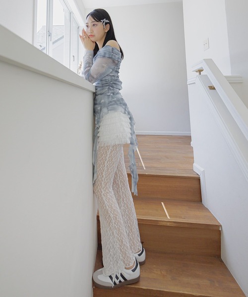 3.3 Field Trip （3.3フィールドトリップ）の「3.3 Field Trip／レースフレアパンツ（その他パンツ・レディース・ブラック/オフホワイト・FREE）」の10枚目の写真