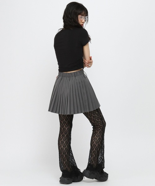 3.3 Field Trip （3.3フィールドトリップ）の「3.3 Field Trip／レースフレアパンツ（その他パンツ・レディース・ブラック/オフホワイト・FREE）」の15枚目の写真