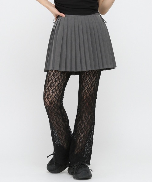 3.3 Field Trip （3.3フィールドトリップ）の「3.3 Field Trip／レースフレアパンツ（その他パンツ・レディース・ブラック/オフホワイト・FREE）」の16枚目の写真