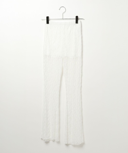 3.3 Field Trip （3.3フィールドトリップ）の「3.3 Field Trip／レースフレアパンツ（その他パンツ・レディース・ブラック/オフホワイト・FREE）」の18枚目の写真