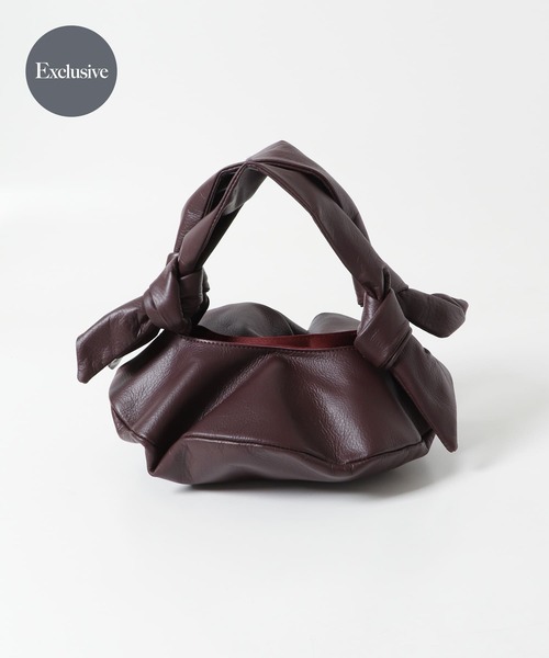 POMTATA(ポンタタ)の「『別注』POMTATA×DOORS CANDY TOTE M(ハンドバッグ・レディース・ボルドー/ベージュ系その他/ブラック・MEDIUM)」の3枚目の写真