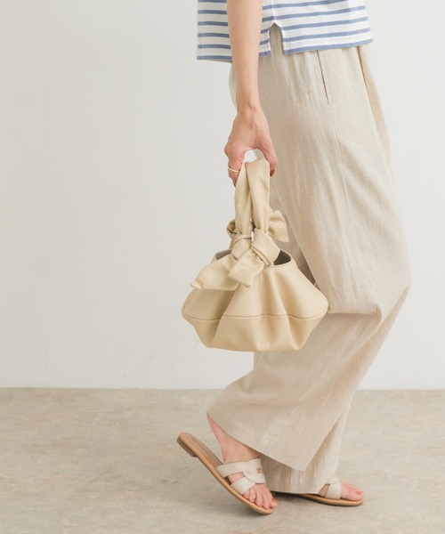 POMTATA(ポンタタ)の「『別注』POMTATA×DOORS CANDY TOTE M(ハンドバッグ・レディース・ボルドー/ベージュ系その他/ブラック・MEDIUM)」の4枚目の写真