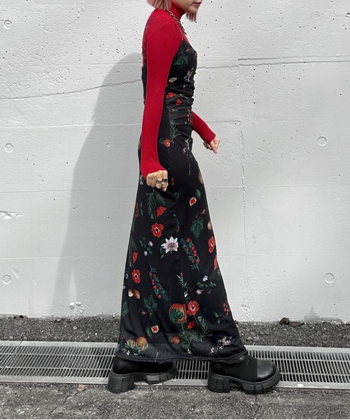 セール】【jiasecond.】ボタニカルプリントキャミソールロング