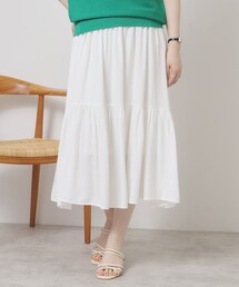 ITS'DEMO | 【ウエストゴム／手洗い可】強撚スラブスカート(スカート)