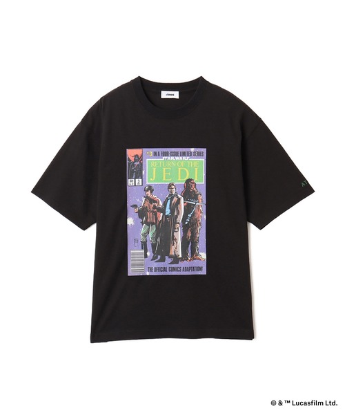 STAR WARS(スターウォーズ)の「atmos x STAR WARS Comic Book #3 T-shirt / アトモス x スターウォーズ コミック ブック 3 Tシャツ 【SP】(Tシャツ/カットソー・メンズ・ブラック・S/M/L/XL/XXL)」の1枚目の写真