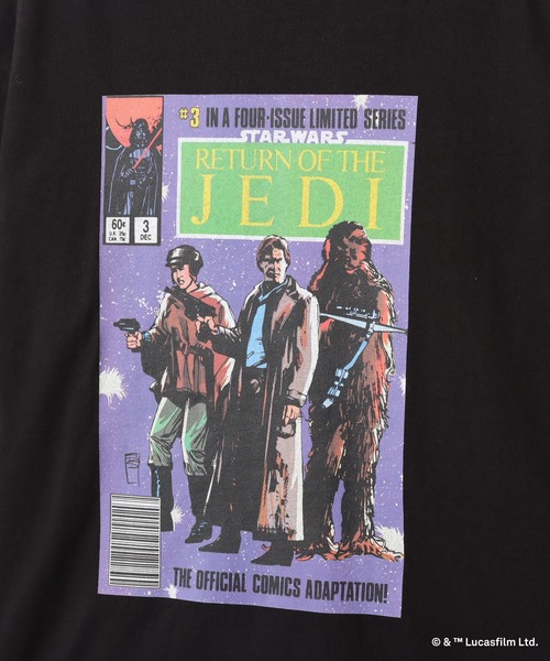 STAR WARS(スターウォーズ)の「atmos x STAR WARS Comic Book #3 T-shirt / アトモス x スターウォーズ コミック ブック 3 Tシャツ 【SP】(Tシャツ/カットソー・メンズ・ブラック・S/M/L/XL/XXL)」の3枚目の写真