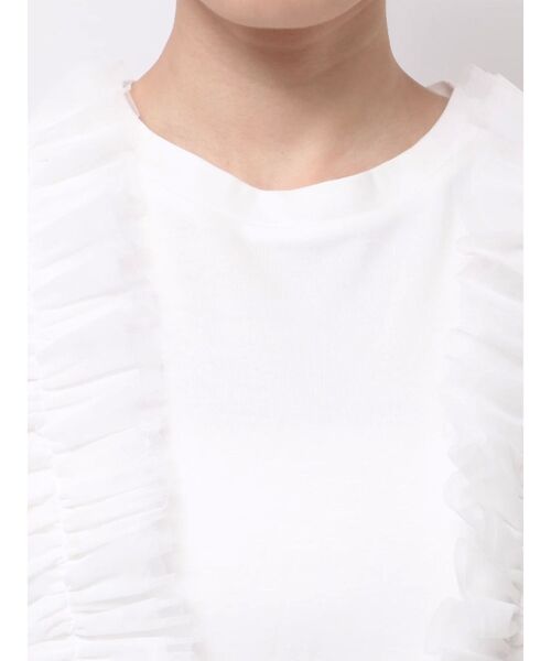 dazzlin(ダズリン)の「フリルギャザードッキングカットソー(Tシャツ/カットソー・レディース・ブラック/オフホワイト/ピンク・FREE)」の11枚目の写真