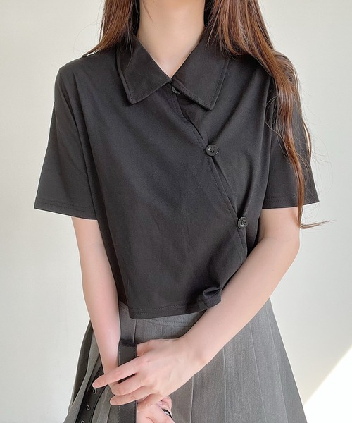 トップス Nana セール】アシンメトリーデザイントップス（Tシャツ/カットソー