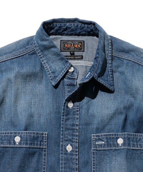 BEAMS PLUS(ビームスプラス)の「8オンス デニム ワークシャツ(シャツ/ブラウス・メンズ・インディゴブルー/ブルー・S/XL/L/M)」の5枚目の写真
