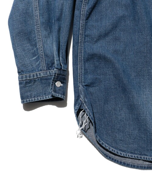 BEAMS PLUS(ビームスプラス)の「8オンス デニム ワークシャツ(シャツ/ブラウス・メンズ・インディゴブルー/ブルー・S/XL/L/M)」の14枚目の写真