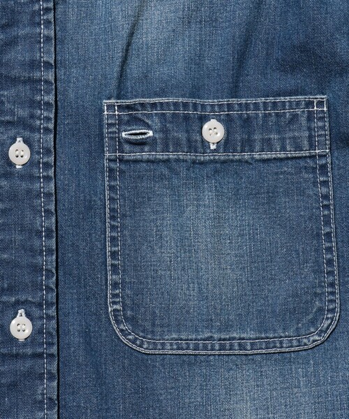 BEAMS PLUS(ビームスプラス)の「8オンス デニム ワークシャツ(シャツ/ブラウス・メンズ・インディゴブルー/ブルー・S/XL/L/M)」の11枚目の写真