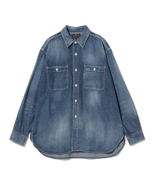 BEAMS PLUS(ビームスプラス)の「8オンス デニム ワークシャツ(シャツ/ブラウス・メンズ・インディゴブルー/ブルー・S/XL/L/M)」の10枚目の写真