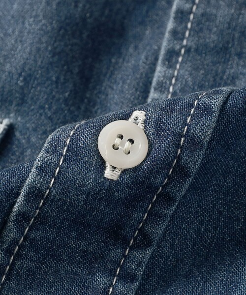 BEAMS PLUS(ビームスプラス)の「8オンス デニム ワークシャツ(シャツ/ブラウス・メンズ・インディゴブルー/ブルー・S/XL/L/M)」の19枚目の写真
